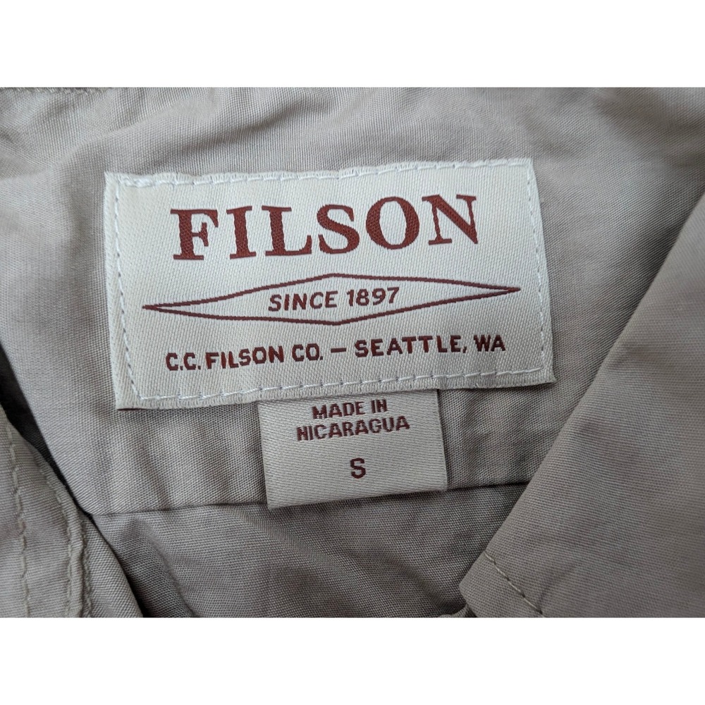 Filson Hunting Shooting Shirt Reinforced Shoulder Forearms Men's Small Nicaragua - Picture 3 of 12